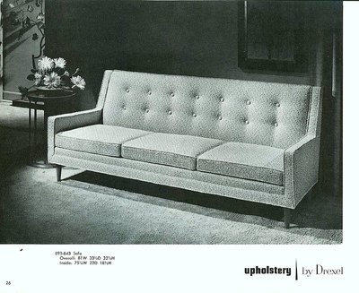 Sofa designed by John Van Koert for Upholstery by Drexel Profile, January 1960.
